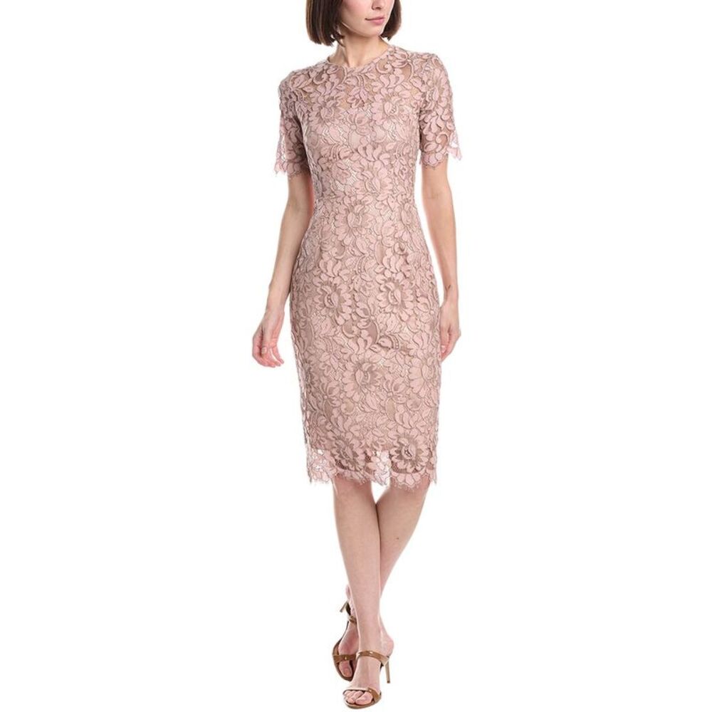Eliza J Womens  Short Sleeve Lace Sheath